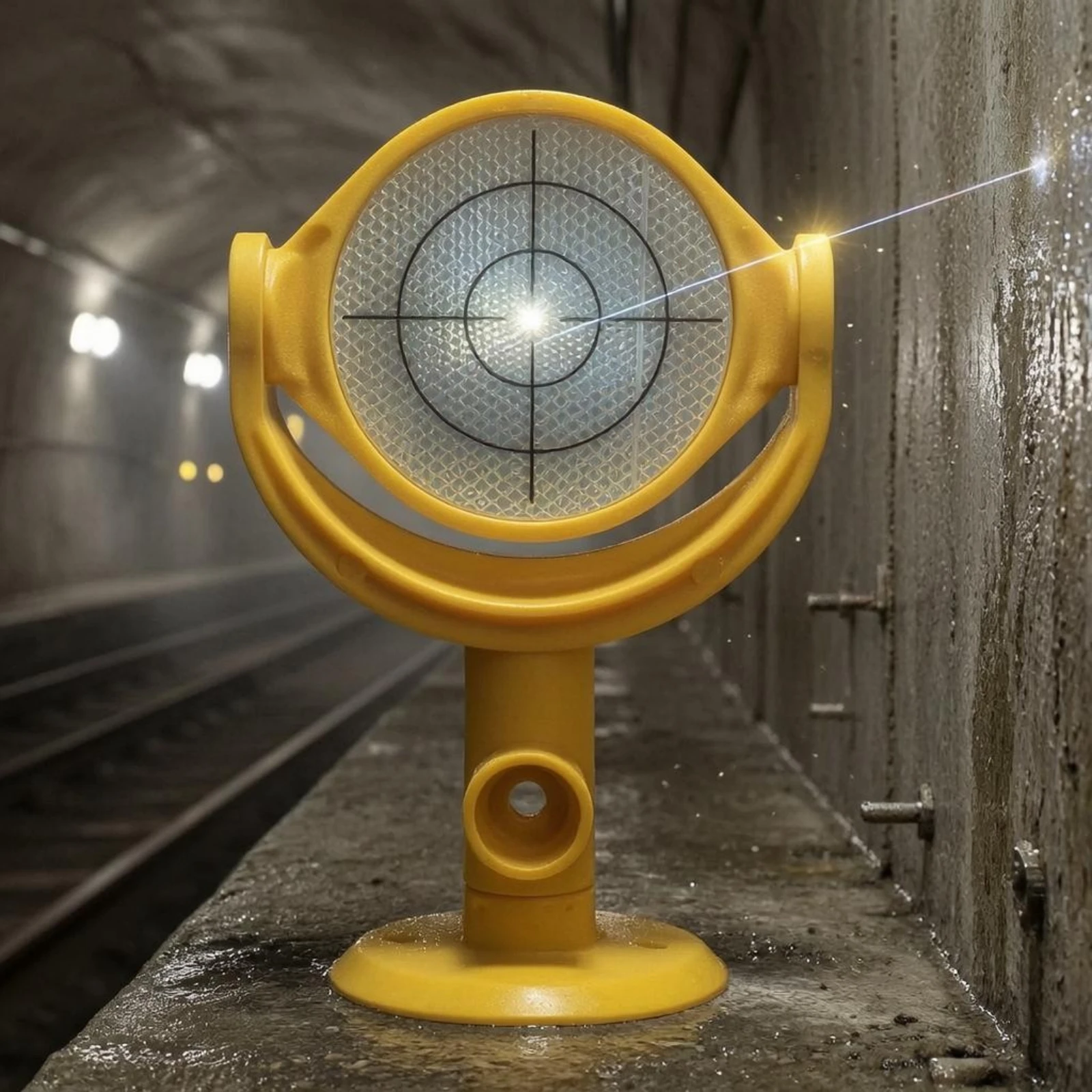 Reflective Laser Target Marker Crosshair Surveying Target Marker Measurement Aid Round Face Survey Equipment Mini for Railways