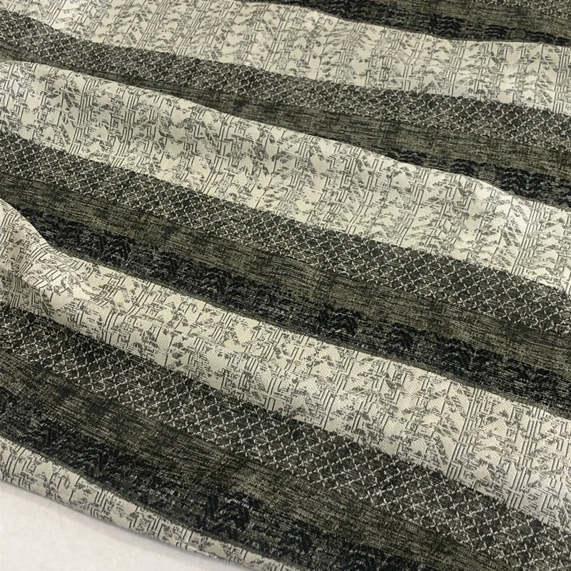 

Fabric Wide 150cmx50cm Vintage Ethnic Style Woven Jacquard Horizontal Stripes Diy Fashion Top Coat Spring Autumn Bronze Handmade