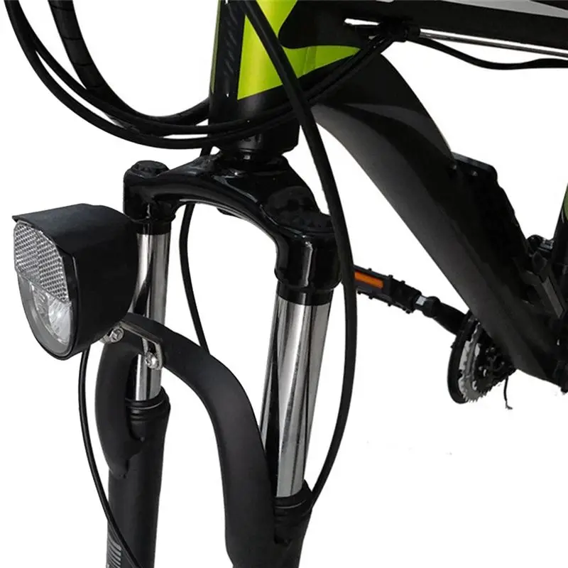 A64T Electric Bike LED for Headlight 2W 70LUX 6V-80V Front Light for Bicycle E-Bike Scooter Waterproof Black