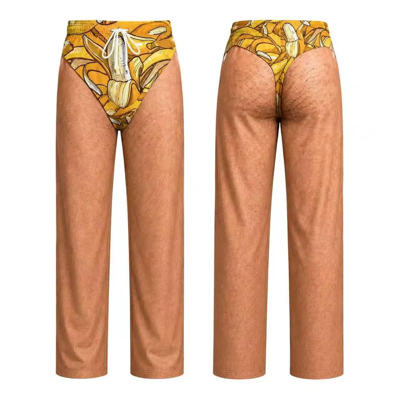 Male Women 3D leopard printed Funny humorous False thong Pajama Pants Adluts Home Furnishing Trousers Pajama Men Sleep Bottom