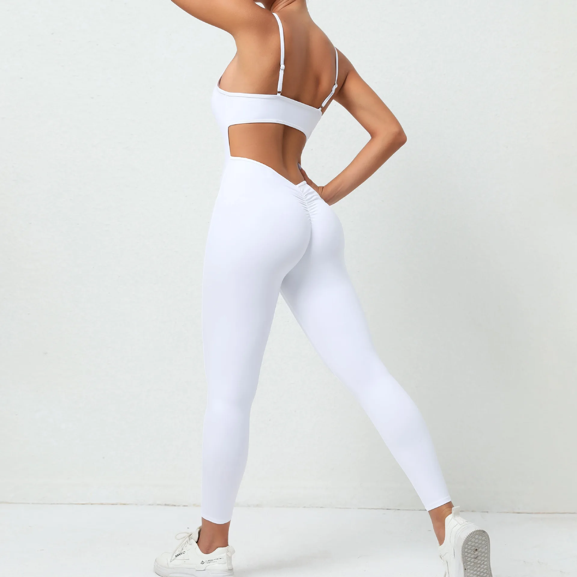 Sporty Jumpsuit Woman One Pieces Fitness Overalls Sexy White Jumpsuits for Women Gym Romper Yoga Monos Mujer Elegante Clothing