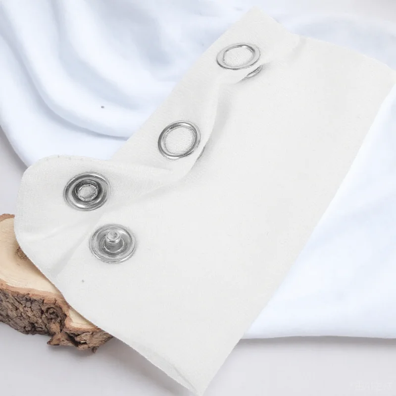 

Extender Khaki White Elastic Snap Fastener Cotton Bodysuit Extenders Snap Extension Piece for Jumpsuits