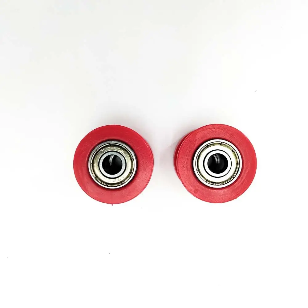 

2x Red 8mm Chain Roller Slider Tensioner Wheel Guide For Pit Dirt Mini Bike ATV