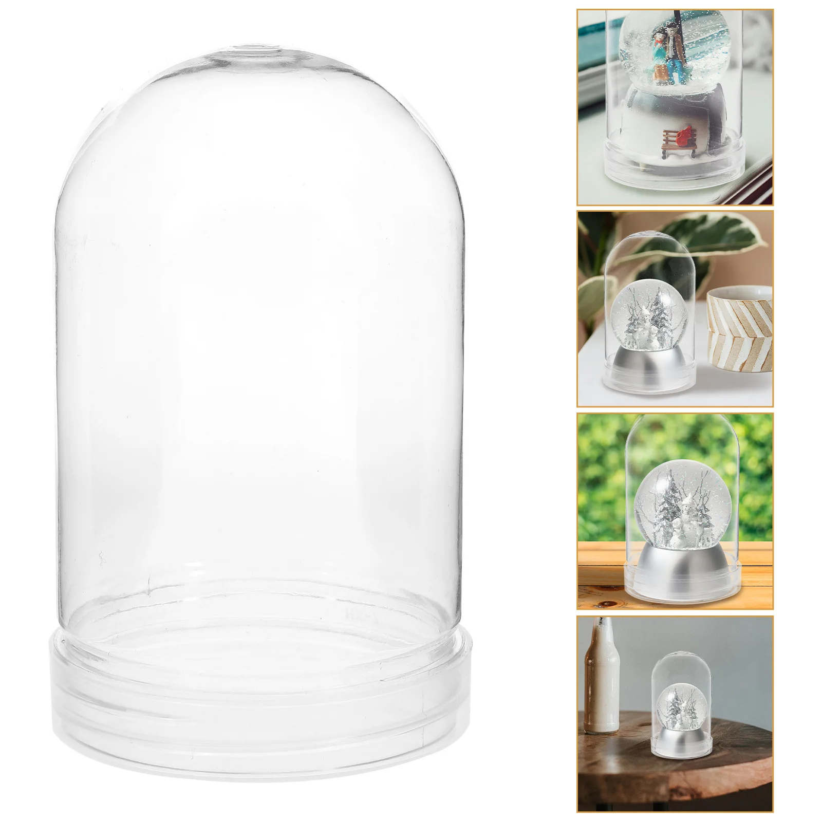 

10Pcs Plastic DIY Water Globe Clear Empty Snow Globe Craft Making Supplies High Transparency Easy to Decorate DIY Snow Globes