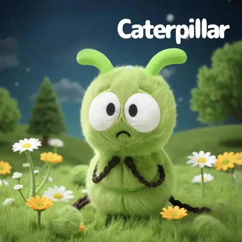 16cm dos desenhos animados engraçado inseto série brinquedos de pelúcia macio bonito lagarta animais de pelúcia presentes de aniversário perfeitos para crianças meninas ou meninos