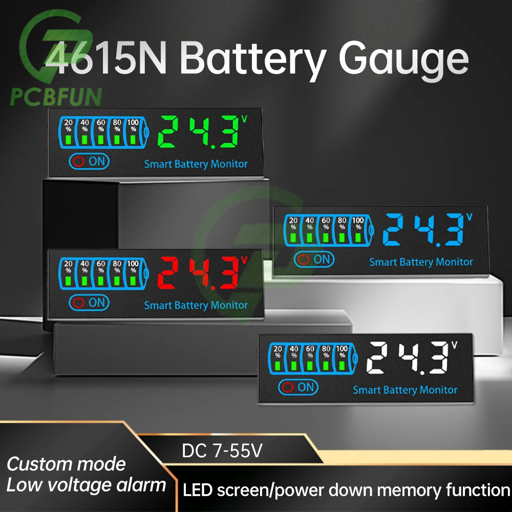 3S-14S DC7-55V Battery Level Indicator 12V 24V 36V 48V 18650 Lipo Lithium Battery Capacity Board Voltage Charging Tester