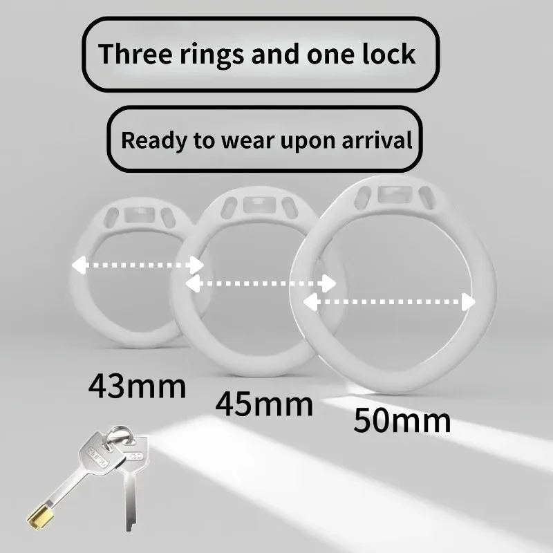 Shark-Shaped Male Chastity Cage Device Sissy Penis CB Lock with 3 Size Rings Abstinence Restraint Cock Cage Sex Toys for Men 18+ - view 6