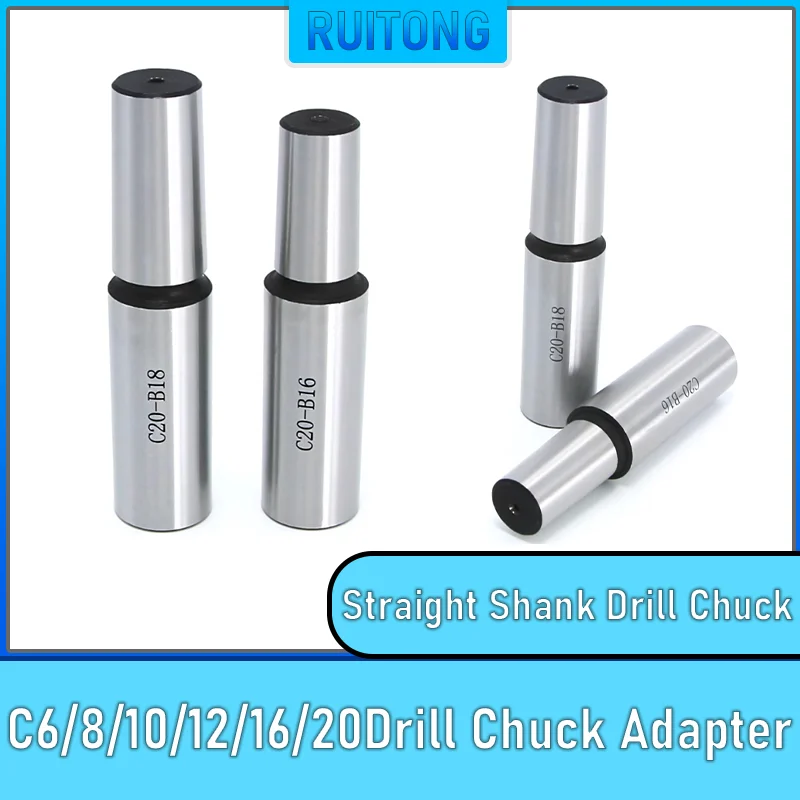 C6 C8 C10 C12 C16 C20 B10 B12 B16 B18 B22 Straight Shank Drill Chuck Connecting Rod Milling Machine Tie Rod Drill Chuck Adapter