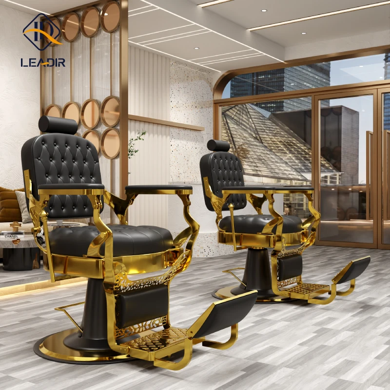 

Professional Vintage Beauty Salon Custom Barber Chair Salon Equipment Hydraulic Men Shaving Chairs for Hairdresser