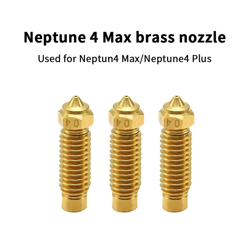 فوهات فولاذية صلبة نحاسية فاخرة 0.2-1.0 مم لـ Elegoo Neptune 4 Plus/Max