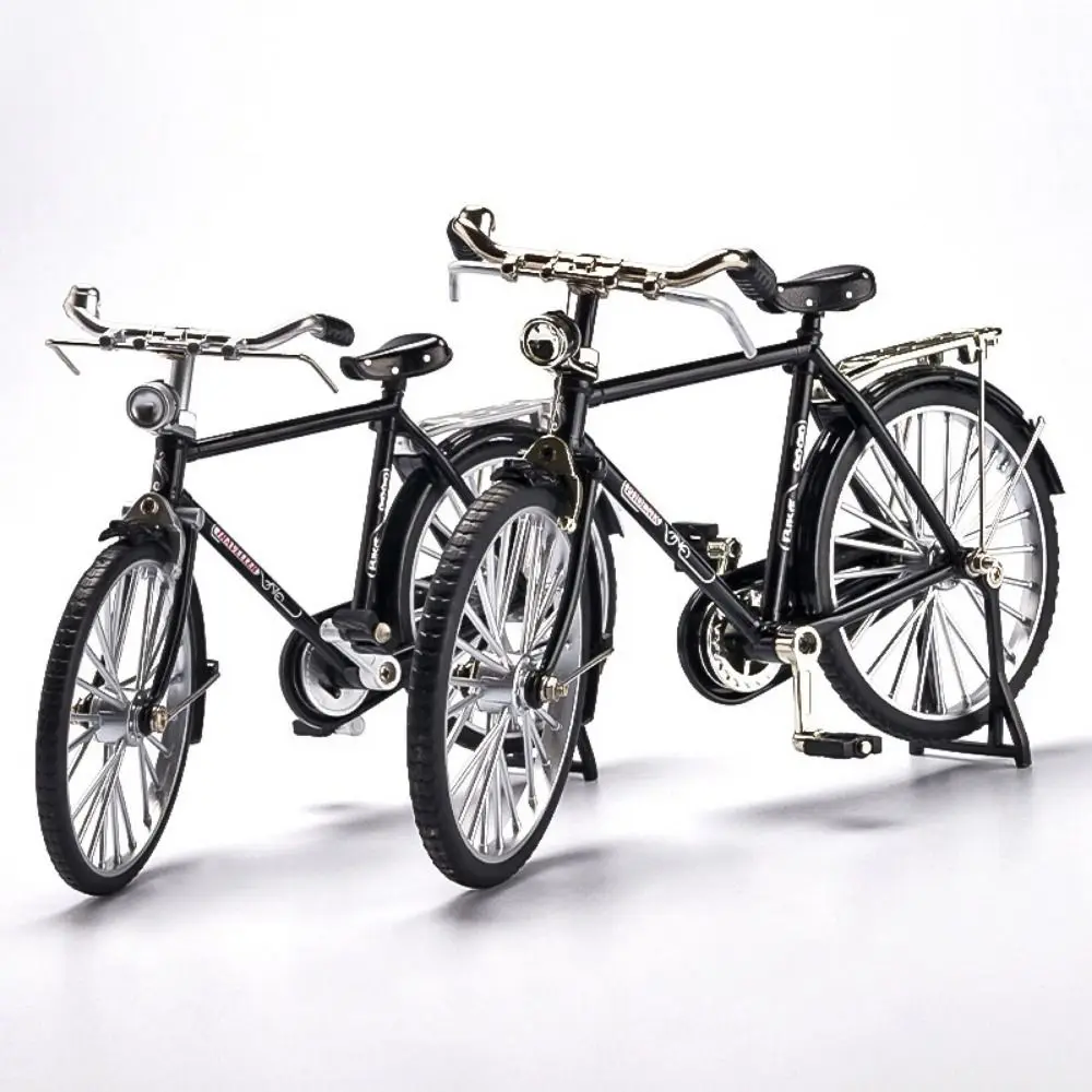 Collection Gifts Alloy Retro Bicycle Black Green Red DIY Bicycle Model Assembling Toys