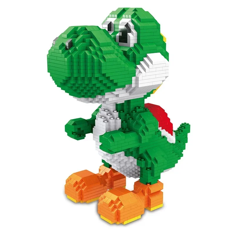 Super Mario Building Blocks Yoshi Kuba Small Particles Patchwork Model Ornaments Educational Toys Collection Gifts