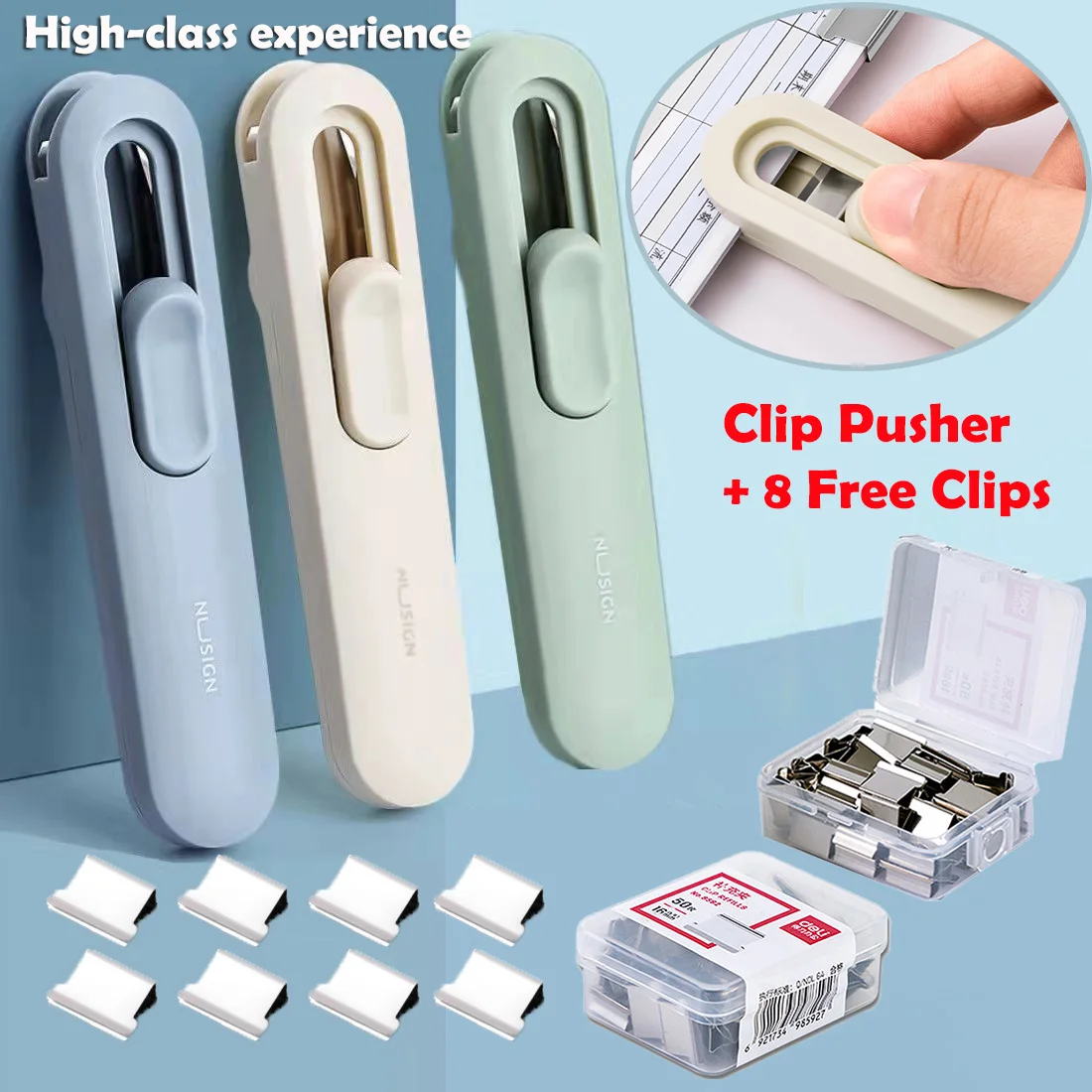 

Advanced Stapler Pusher Holds 40 Sheets of Paper 50pcs Pusher Clips Not Harm Paper Clip Stapler Binder Clips Paper Clamps New