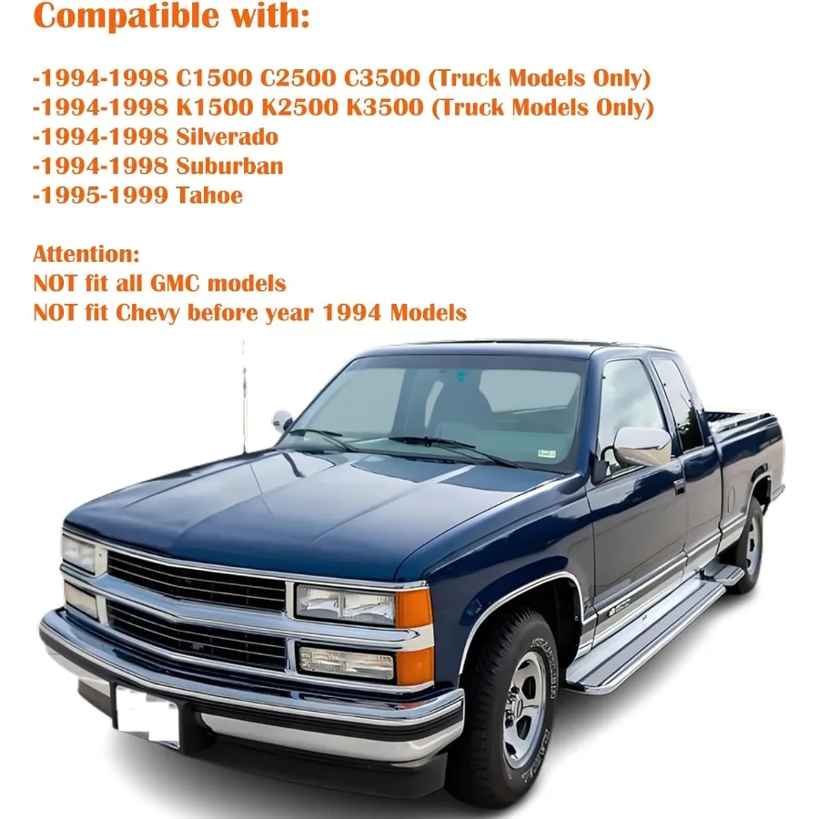 مجموعة المصابيح الأمامية متوافقة مع 1994 1995 1996 1997 1998 OBS Chevy Silverado C K 1500 2500 3500 Suburban 9599 Tahoe Headlam
