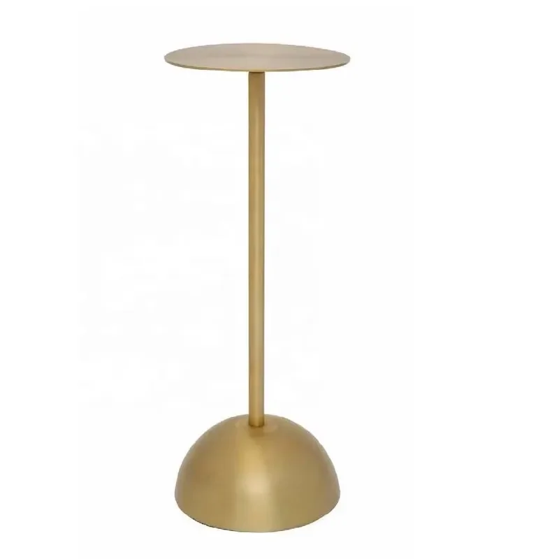 New Arrival Handcrafted Gold Side Table Modern Decorative Pedestal End Table Metal Drink Table for Bedroom in Wholesale Price