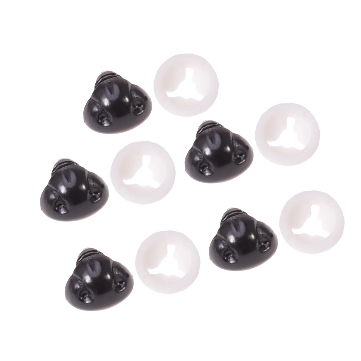 

10pcs 11mm Handmade Dolls DIY Accessories Dog Nose Plush Toy Accessories (Black) plastic dog toy nose