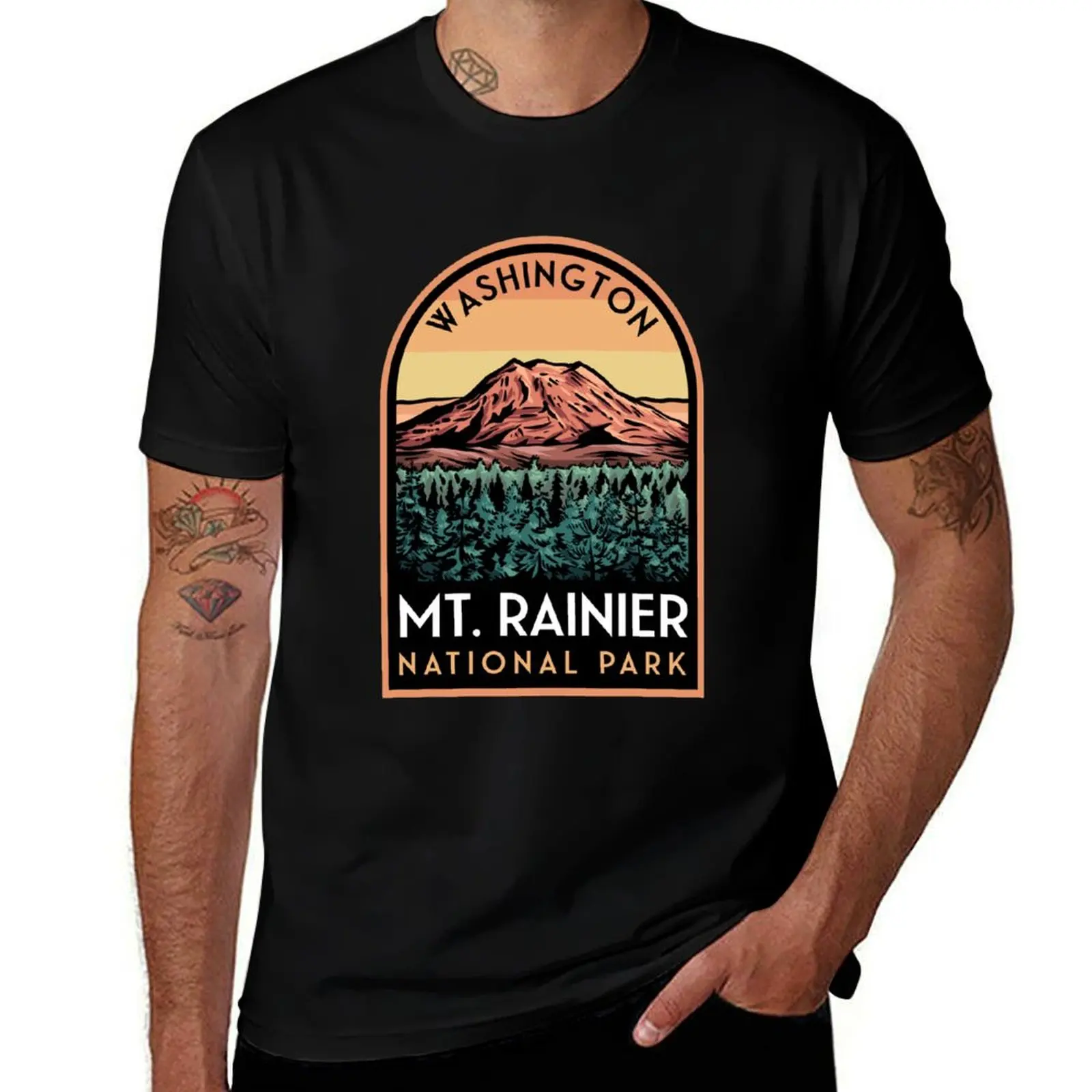 

Mount Rainier National Park T-Shirt heavyweights blanks korean fashion mens fashion