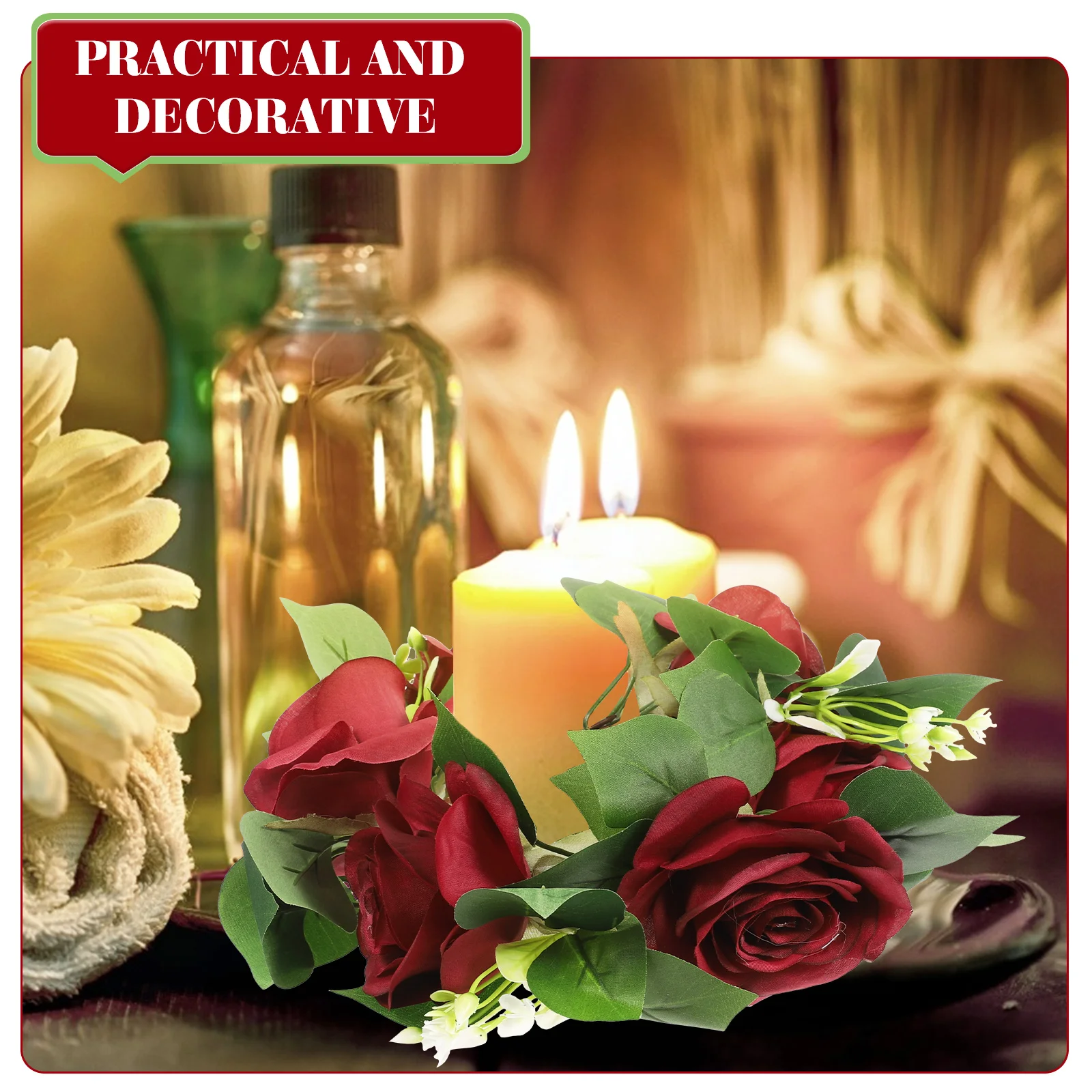 

Artificial Ring for Wedding Artificial Leaf Rings Rings For Pillars Christmas Garland Floral Wreath