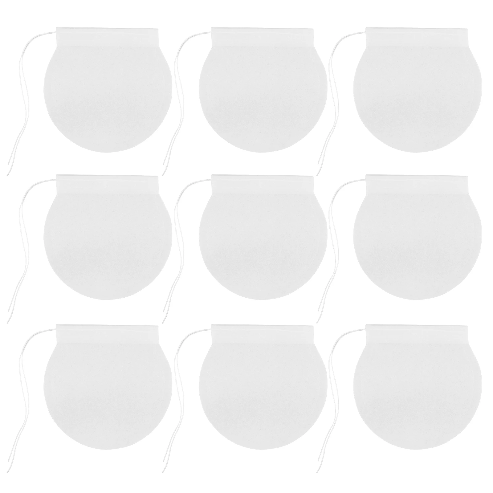

100 Pcs Filter Paper Bags for Coffee Tea Loose Leaf Herbal Infusers Drawstring Empty Disposable Round Kitchen Bar Items