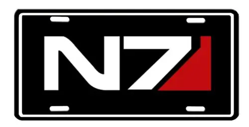 Mass Effect N7 High Gloss License Plate Aluminum