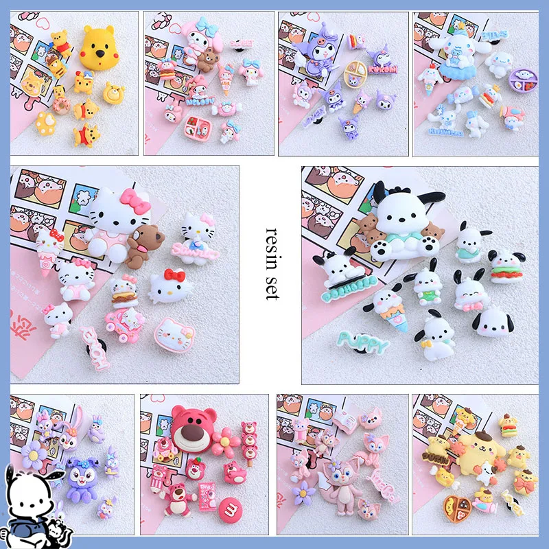 

Sanrioed Resin Shoe Buckle Accessories Pochacco Cartoon Hellokittys Anime Phone Case Charm Decor Kuromi Cinnamoroll Diy Gift