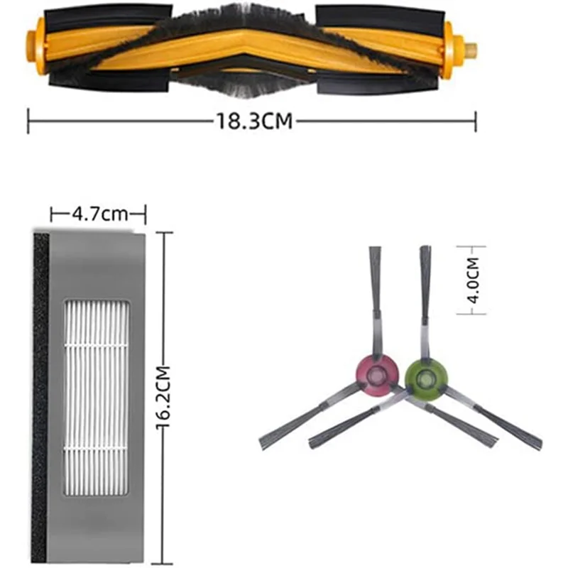 Аксессуары ABJY для пылесоса Ecovacs Deebot Ozmo 950/920/N8/T8/T8+/T8 AIVI+/T9/T5, основная щетка, фильтр, боковые щетки