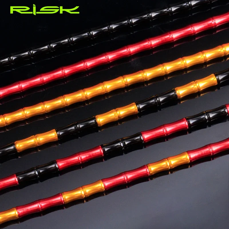 RISK Aluminum Bicycle Cable Set for MTB Road Bike Brake Shifting Bamboo Link Cable Housing Kit Ultralight Bike Cable Accessories