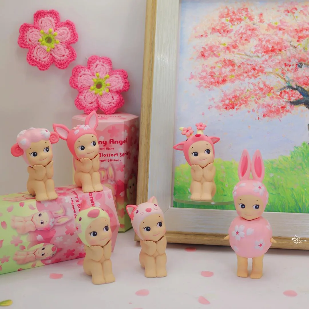 

Sonny Angel Blind Box Toys Cherry Blossom Series Sit Mini Anime Action Figures Desktop Ornament Children's Birthday Gift