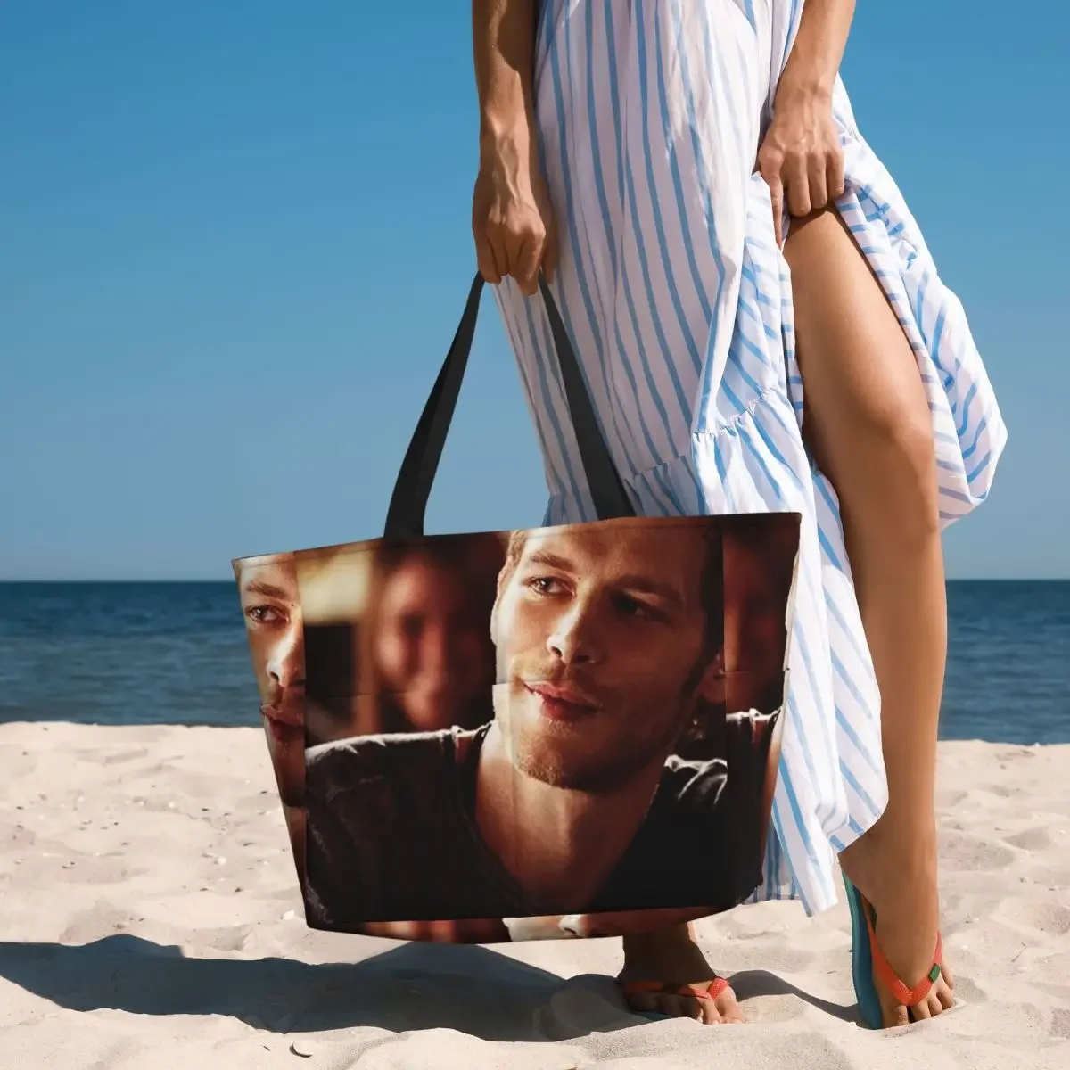 Klaus Mikaelson Beach Tote Bag Sport Gym Yoga Duffle Large Tote Bag Women Travel Bag Fitness bag