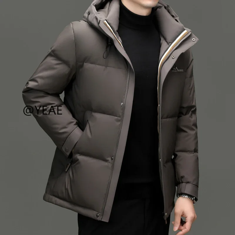 

COZOK Down Hooded Jackets Short Down Jacket Designer Clothes Men 2024 Male Cold Coat for Winter Lightweight Padded Jackets