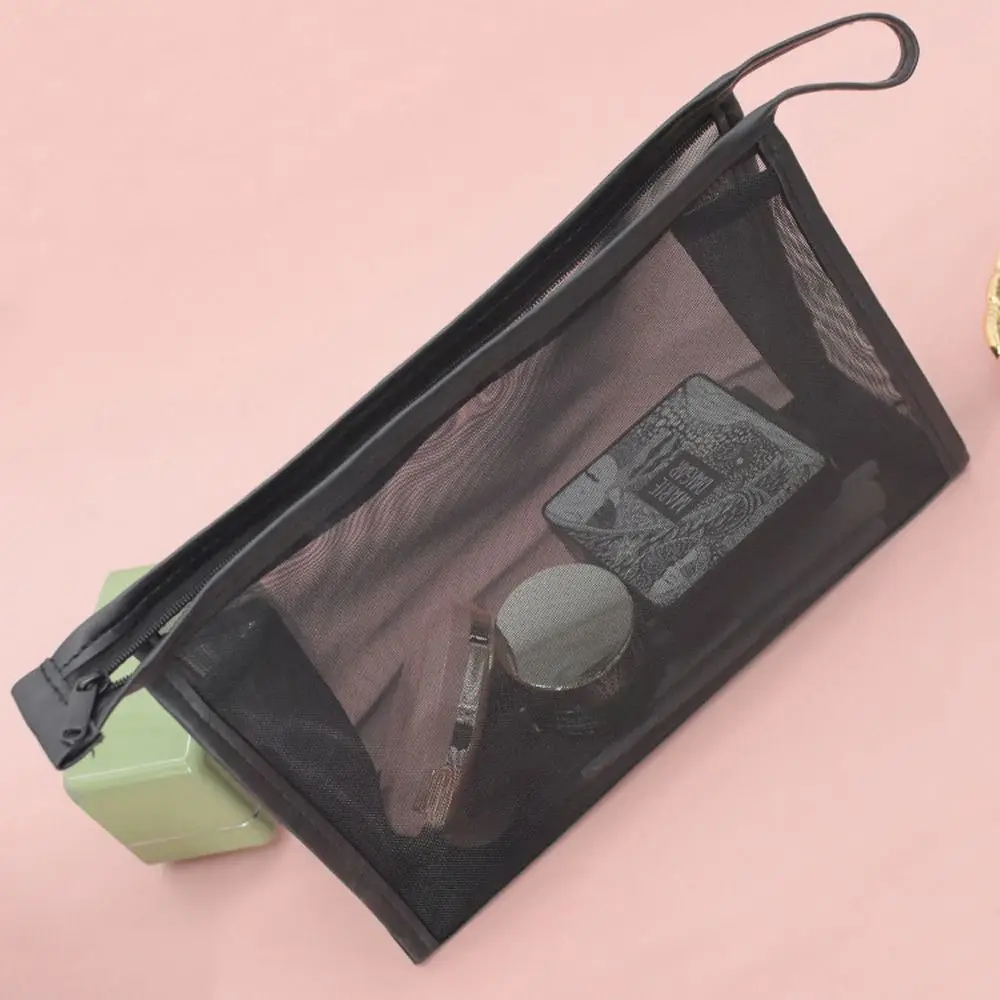 

Сетчатая прозрачная косметичка, простая стильная портативная сумка для хранения помады, большая вместительная сумка для туалетных принадлежностей, косметичка для хранения косметики