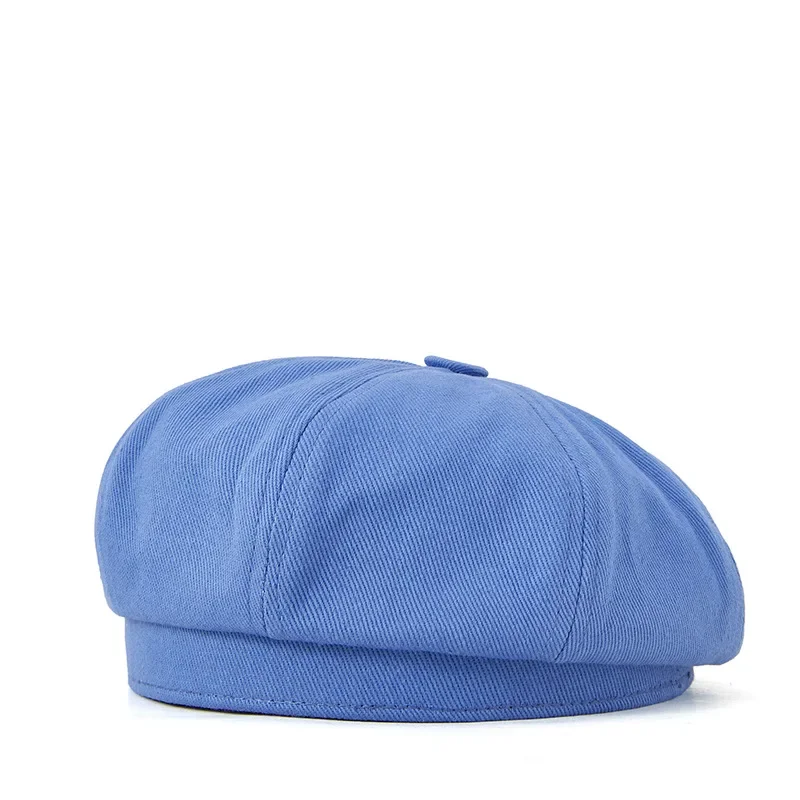 قبعة بيريه كلاسيكية من القطن للنساء، قبعة رسام كلاسيكية عصرية، قبعة موزع الصحف للربيع والصيف، تصوير في الشوارع في الهواء الطلق