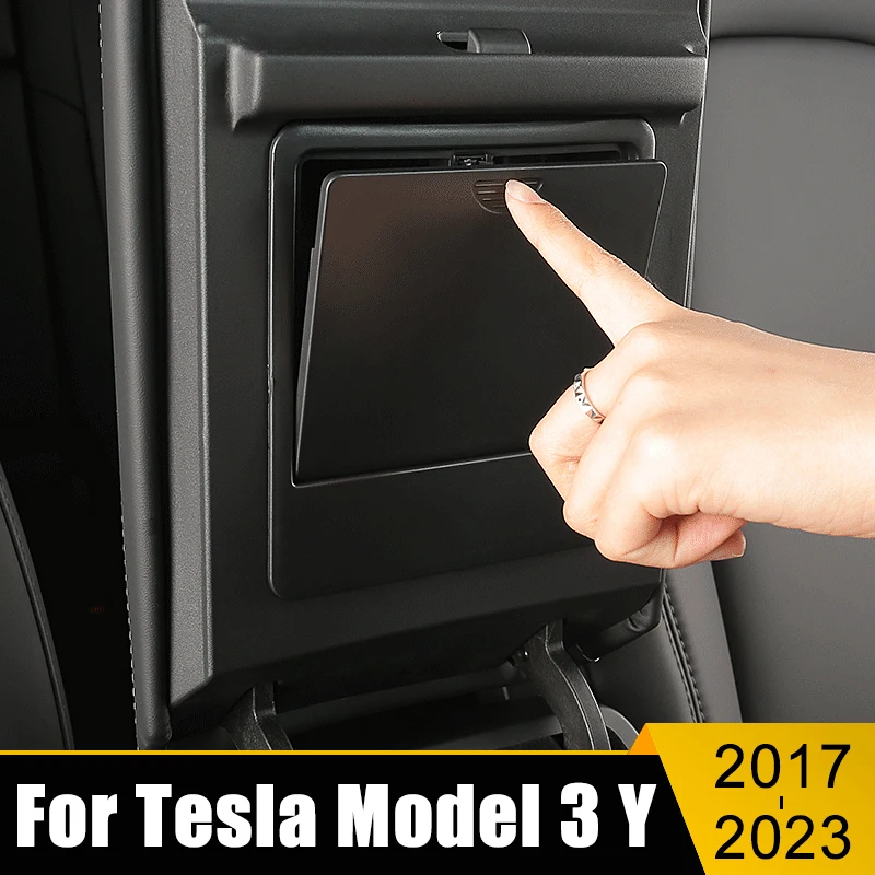

ABS Car Central Console Armrest Box Storage Container Organizer Case Tray For Tesla Model 3 Y 2017 2018 2019 2020 2021 2022 2023