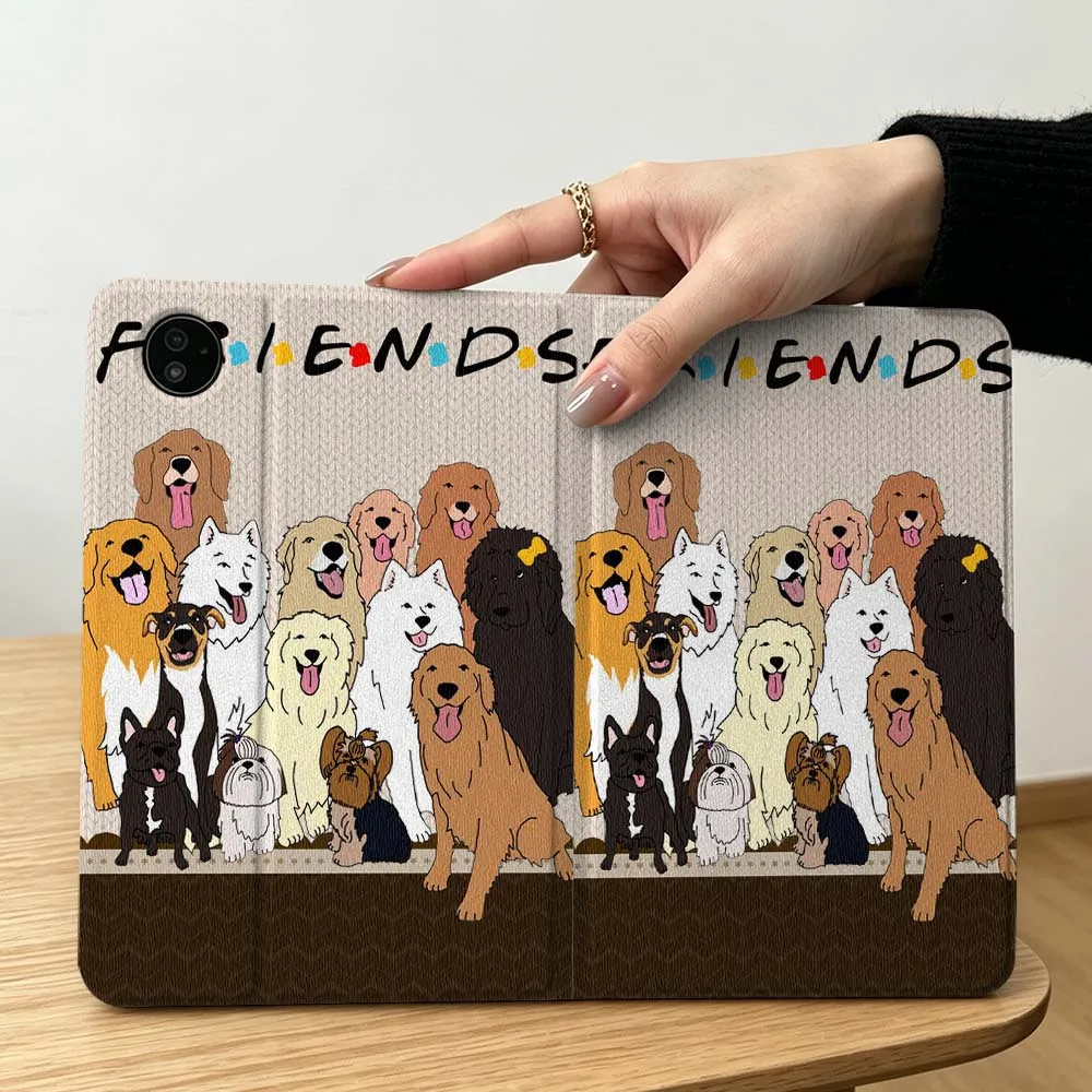 Cartoon Dog  Friends Pen Tray For Lenovo Xiaoxin Pad Pro Tab P12 P11 11 13 11.2 11.5 10.6 inch K11 Plus Tablet Case
