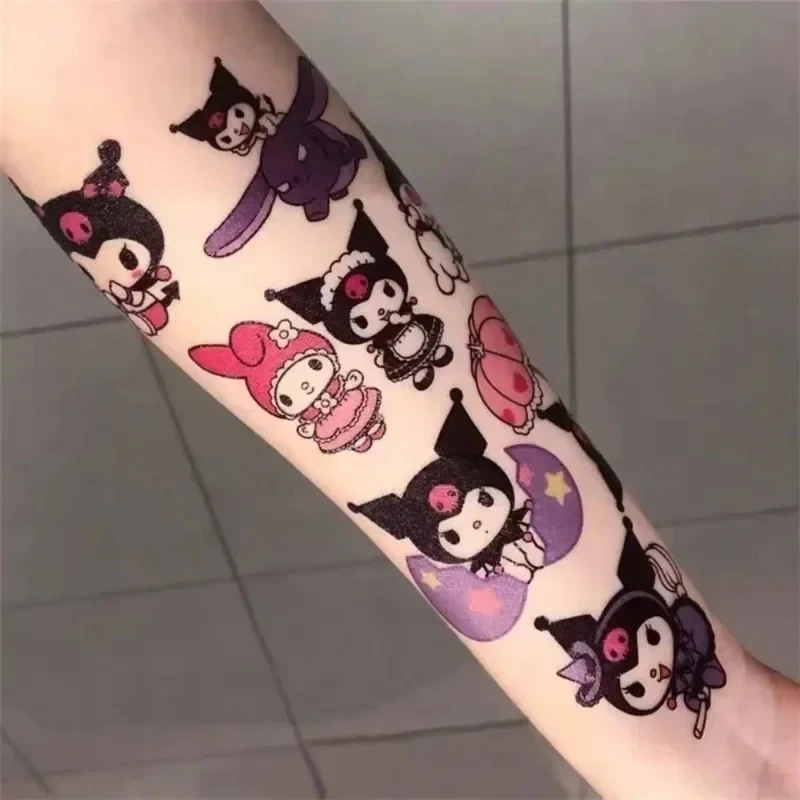 

Kuromis Temporary Tattoos Sanrios HelloKitty Cute Anime Waterproof Tattoos Durable Color kawaii Tattoo Sticker Gifts