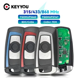 KEYYOU 315/433/868MHz YGOHUF5662 / YGOHUF5767 ID49 Chip Car Remote Key For BMW F 3 5 7 Series X5 X6 F20 F22 F30 CAS4 CAS4+ FEM