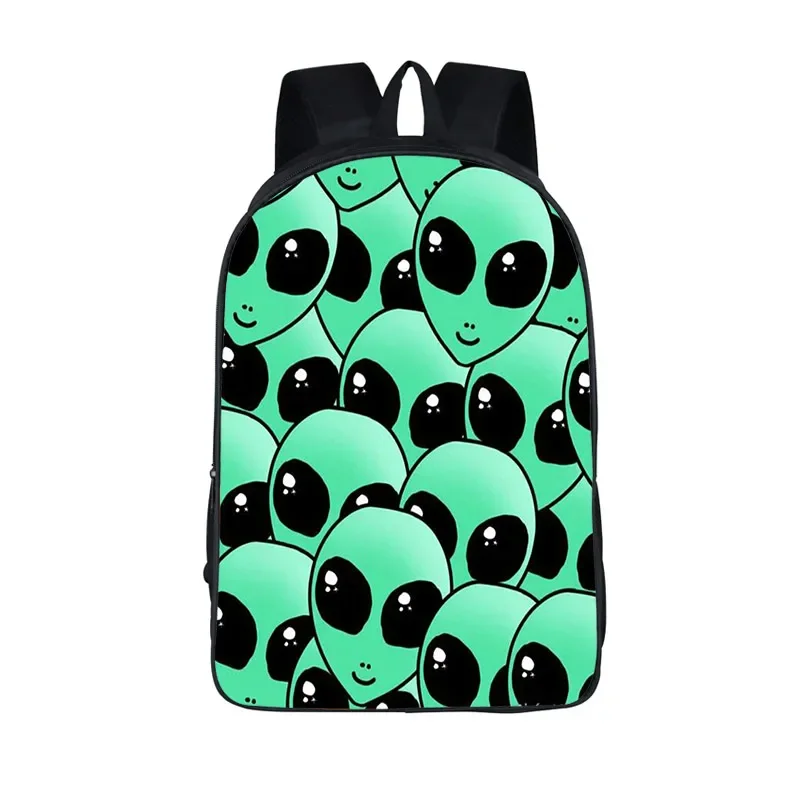 Alien UFO Print zaino ragazze adolescenti ragazzi moda zaini Hip Hop Bookbag borse per Laptop donna uomo zaino da viaggio borsa portaoggetti