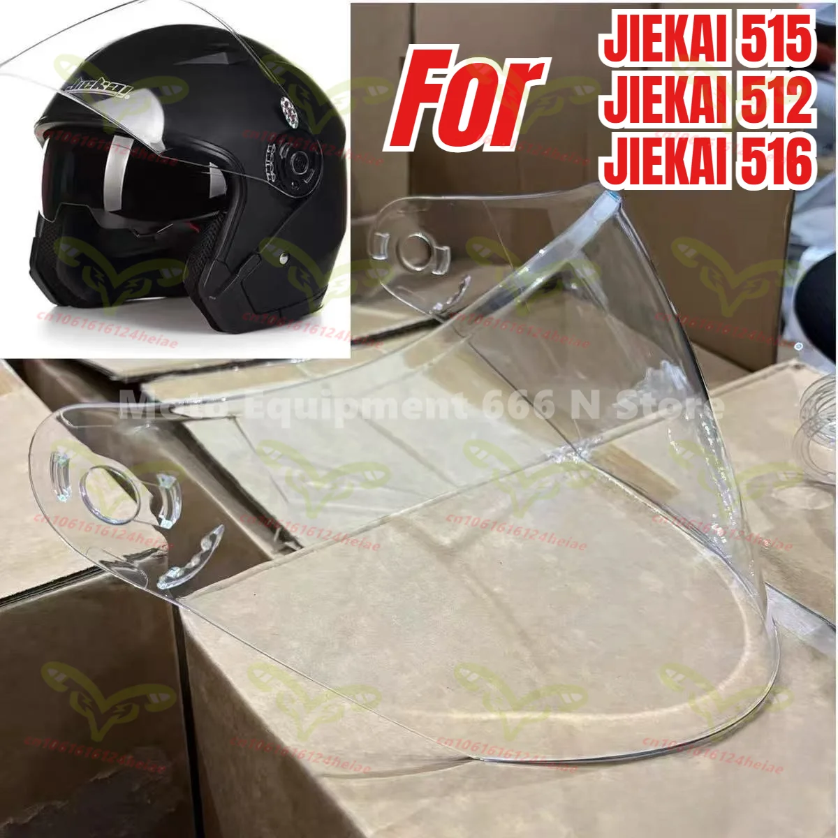

Визор для мотоциклетного полушлема JIEKAI 515, JIEKAI 512, JIEKAI 516, серебристый цвет, черные прозрачные линзы, оригинал