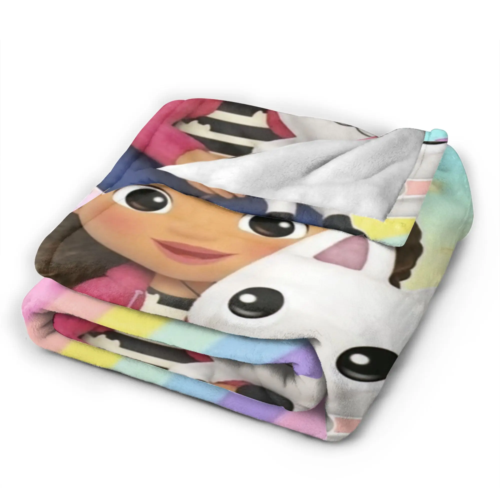 Gabbysed dollhouses Blanket Quality Soft  Throw Blanket Winter Girls Boys Couch Chair Sofa Bed Pattern Bedspread