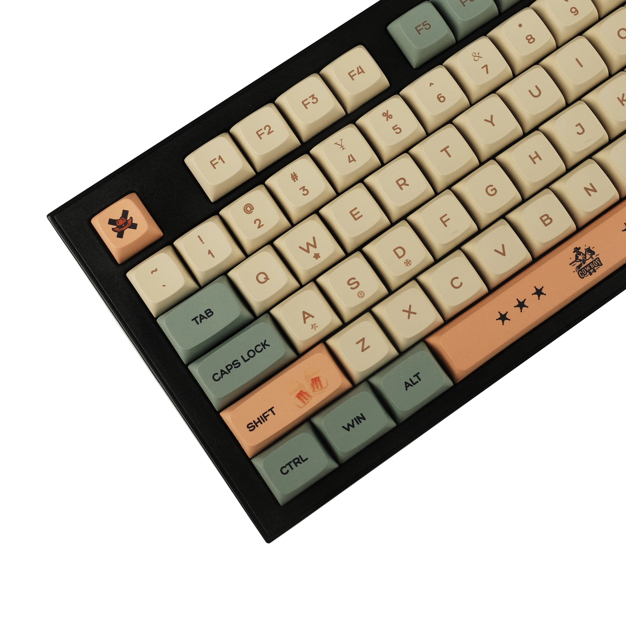 YMDK 136 ZDA Profile XDA v2 Dye Sub PBT Cowboys Keycaps For 104 TKL 60% 96 84 68 64 MX Switches Keyboard