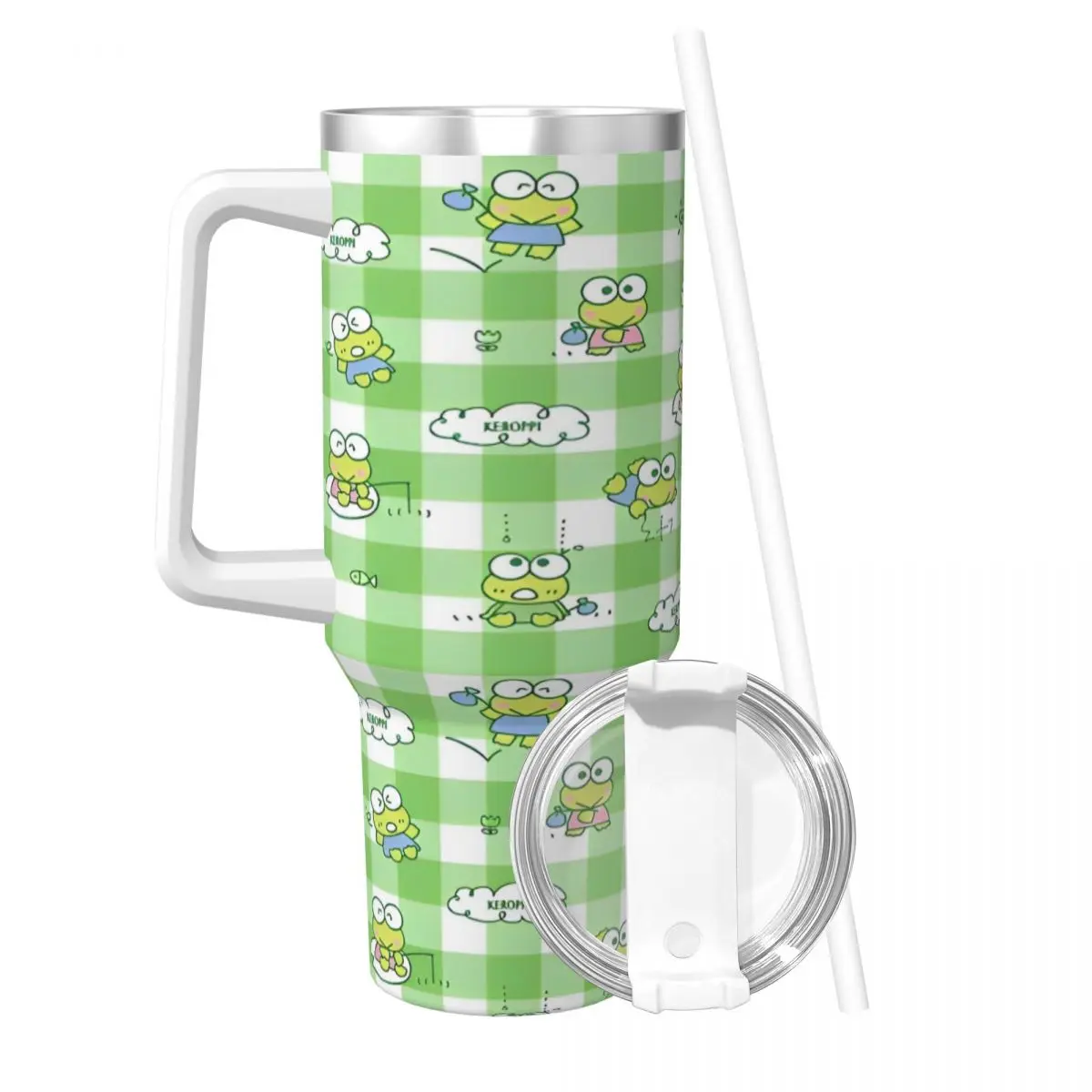 Stainless Steel Tumbler Sanrio Keroppi Thermal Cups Keep Heat Hot Drinks Mugs Cup Camping Graphic Water Bottle