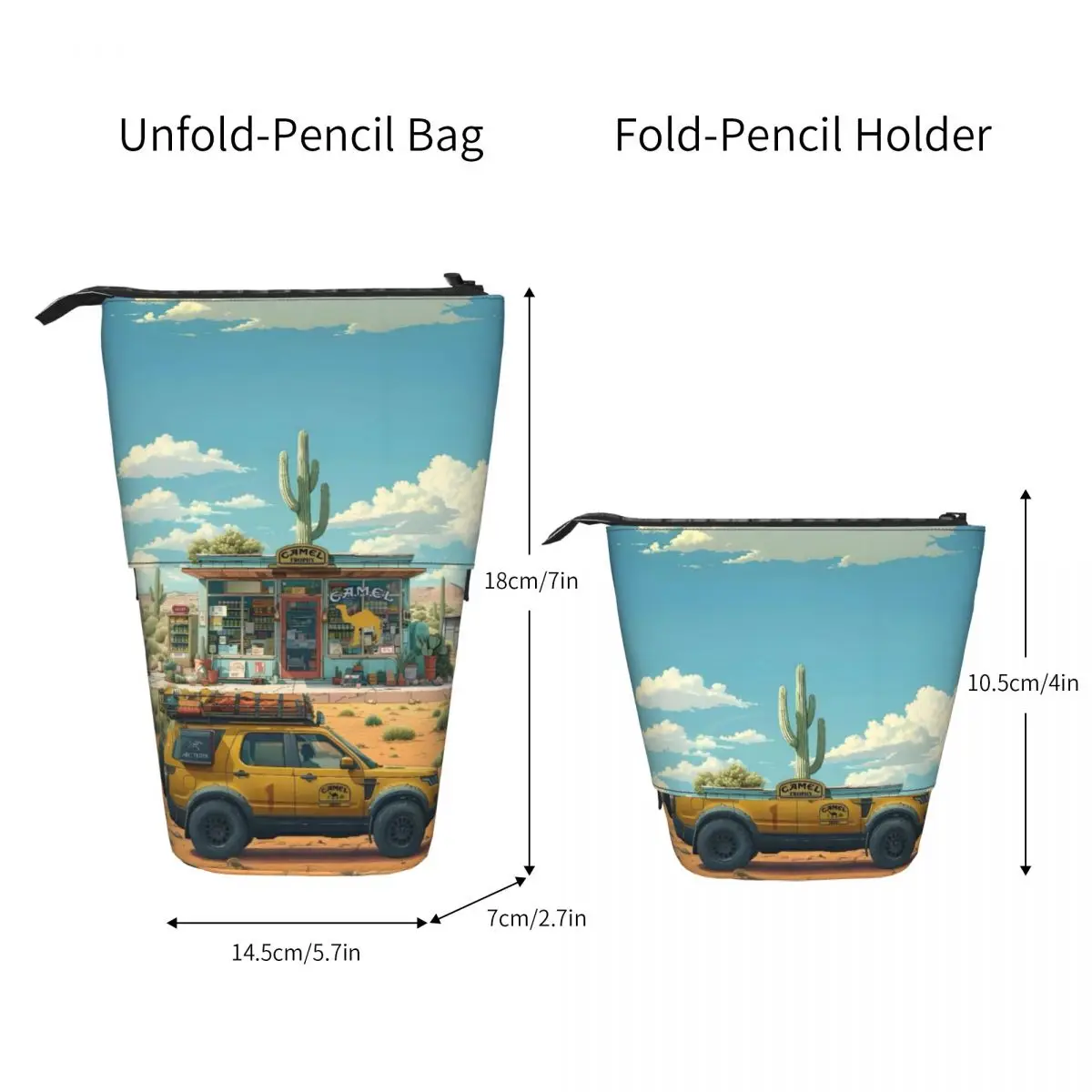 مخصص Kawaii C-Camels الكلاسيكية شعار مقلمة للفتيات الفتيان المدافع 110 سيارة سعة كبيرة القلم حقيبة صندوق الملحقات المدرسية