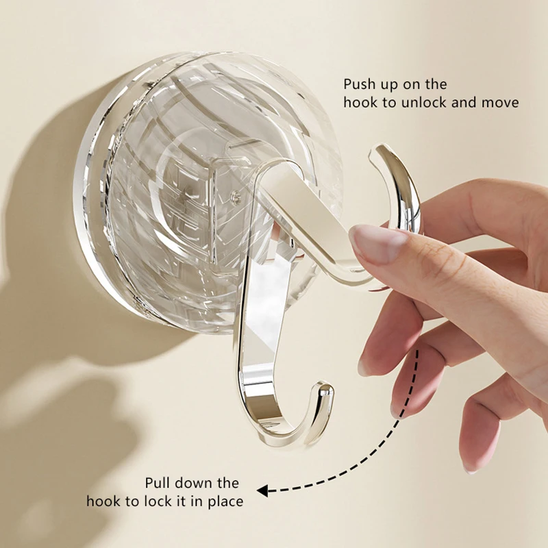 Suction Cup Hooks Clear Reusable Heavy Duty Vacuum Suction Cup Hooks Kitchen Bathroom Hooks For Towel Clothes Coat Hanging Hook