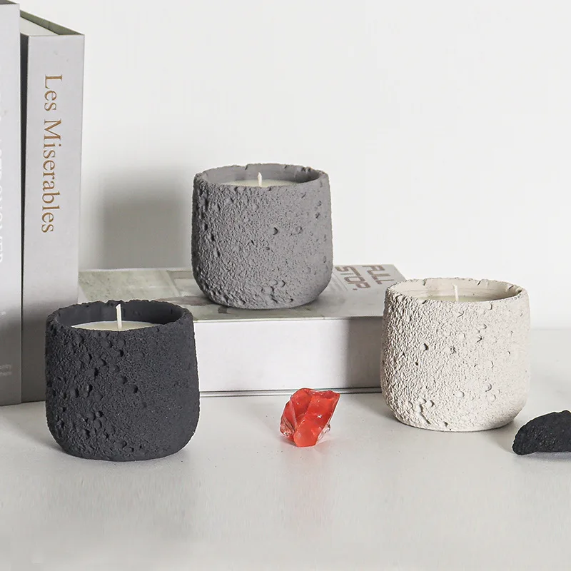 Nordic Cement Flowerpot Simple Personality Creative Imitation Volcanic Stone Indoor Succulent Potted Green Plant Flowerpot