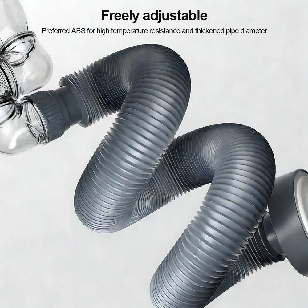 Flexible Drain Pipe Expandable Anti-Odor Drain Outlet Hose Adjustable Wash Basin Sink Drain Hose Sealing Anti-odor Drain Pipe
