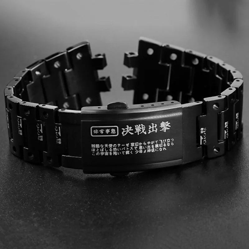 مجموعة Mecha Warrior لـ Casio GMW-B5000 - حافظة كاملة من الفولاذ المقاوم للصدأ بإطار مخصص وسوار معصم، وضع عالي التحمل لمربع G-Shock