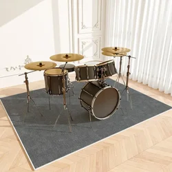 Simple Solid Piano Drum Carpet Thickened Shock Absorption Sound Insulation Non-slip Mat Light-luxury Living Room Bedroom Rug