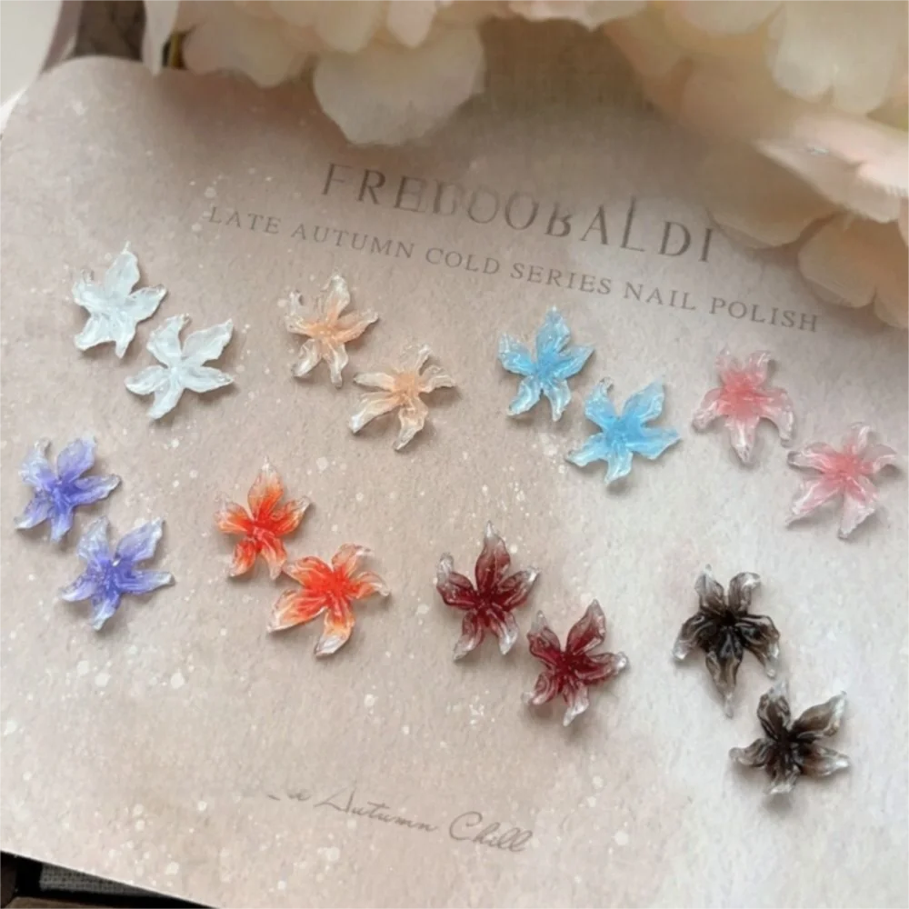 30개 귀여운 부드러운 3D 꽃 네일 아트 참 아크릴 스티커 네일 데칼 매니큐어 장식 네일 아트 애호가용