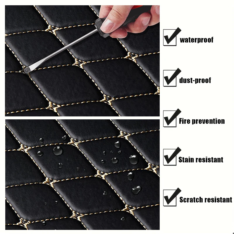 5Pcsd universal car floor mats, dustproof, easy to clean, stylish and universal, car interior protection accessories