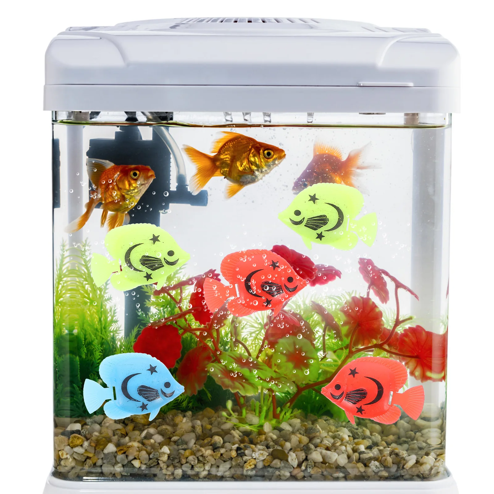 

10pcs Fish Artificial Decoration for Aquarium Tank Durable Safe Aquarium Plastic Ornament Toys Gifts Pet Supplies Ornament